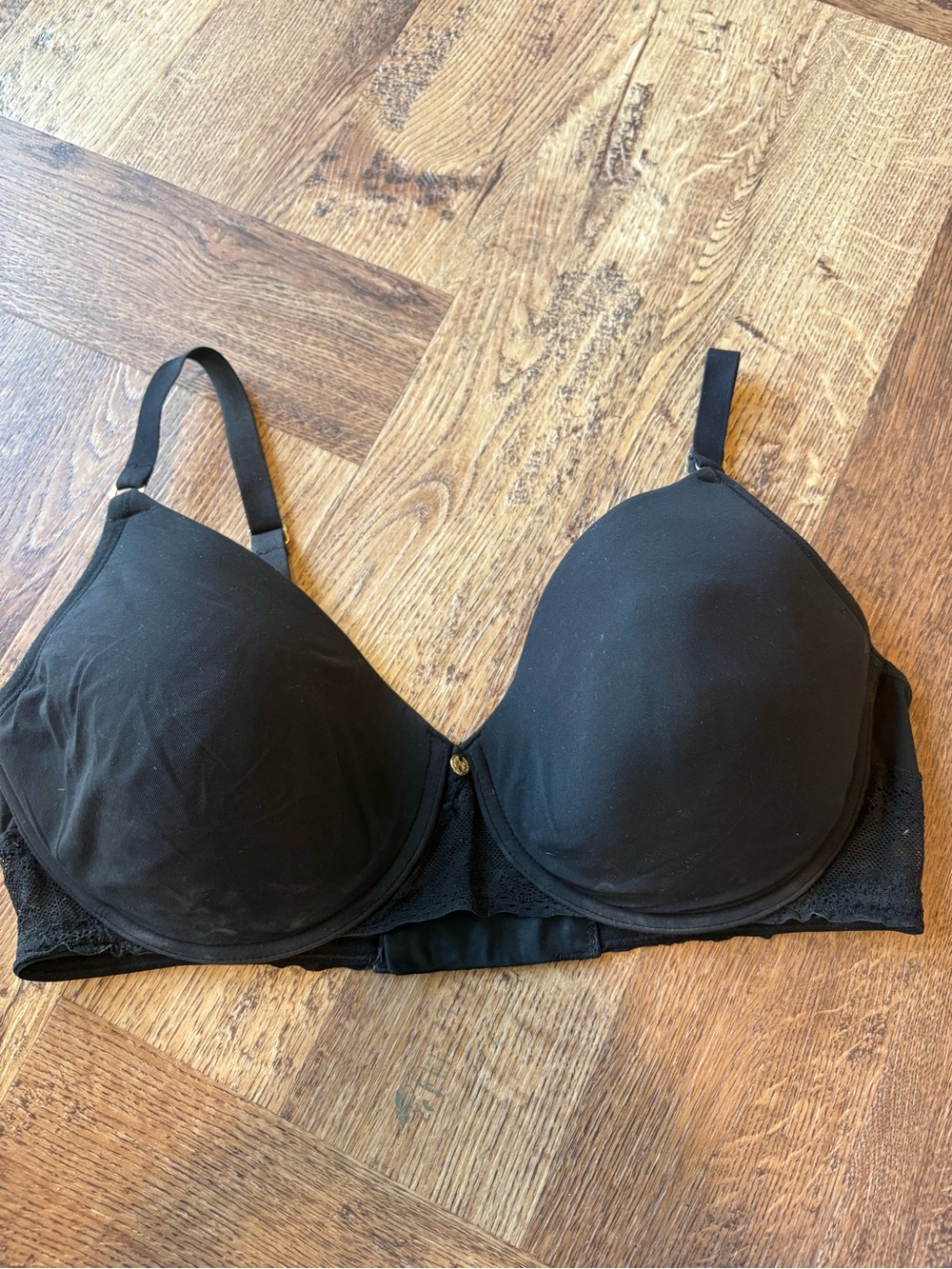 Natori Black Molded T-Shirt Bra with Light Padding 34DDD